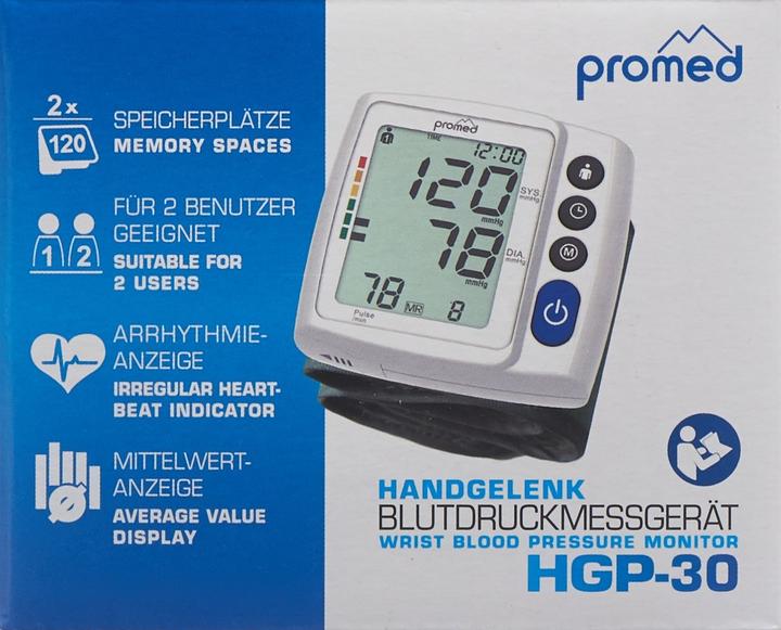 Immagine prodotto Promed Misuratore di pressione da polso HGP 30 (Misuratore di pressione sanguigna da polso)