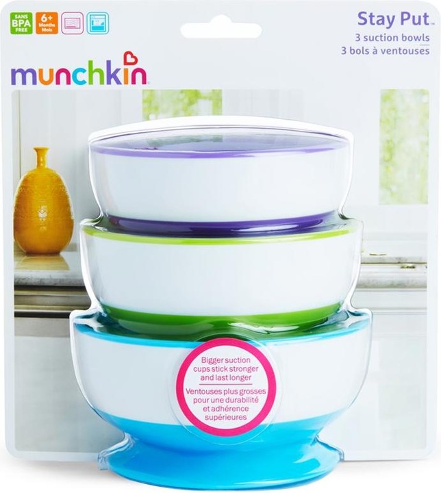 Actual product image Munchkin Bowls with suction cup (3 x)