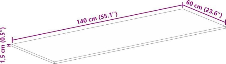 Actual product image vidaXL Tischplatte (140 x 60 cm)