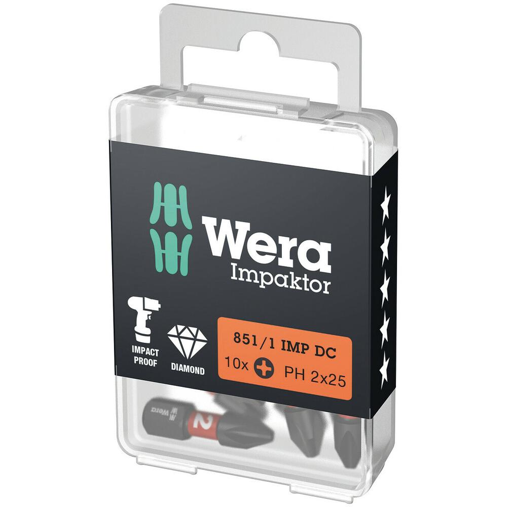 Thumbnail - Wera, Bits, 851/1 IMP DC PH 1 x 25 mm DIY-Box (PH1 x 25 mm)
