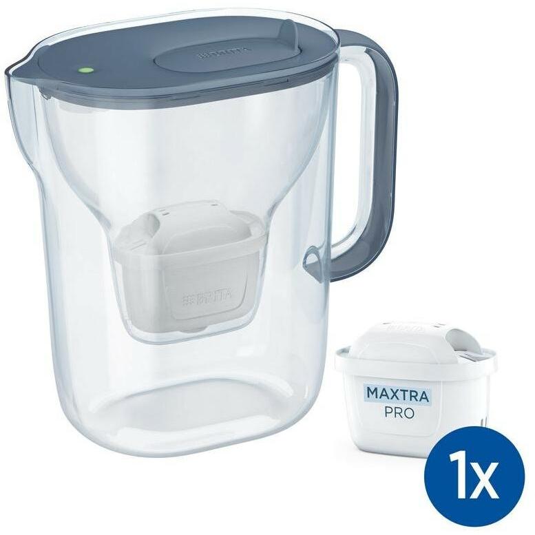 Brita Filtro acqua Style Essential XL, Caraffa filtrante, Blu, Trasparente