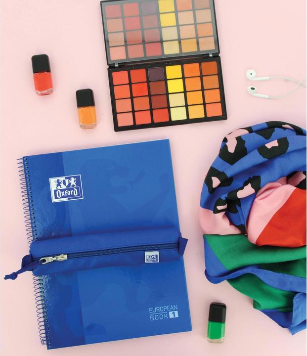 Actual product image Oxford Kangoo Pencil Case round blue