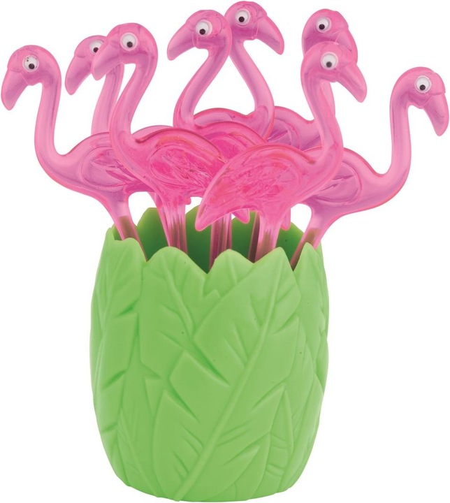 Zak! Picks Crazy Eyes Flamingos, set of 8