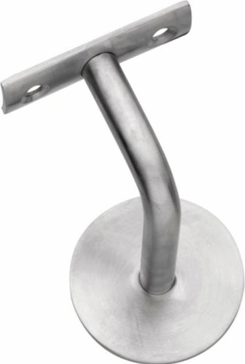 Intersteel Handrail support stainless steel matt Diameter wall plate 60 mm curved support (Stainless steel)