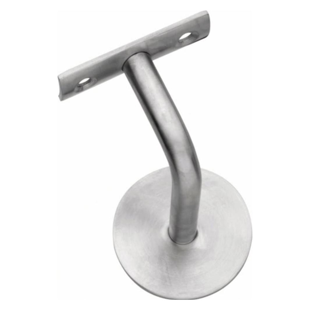 Intersteel, Trapleuning + Leuning, Leuningsteun Roestvrij Staal Mat Diameter Muurplaat 60 Mm Gebogen Steun (Roestvrij Staal)
