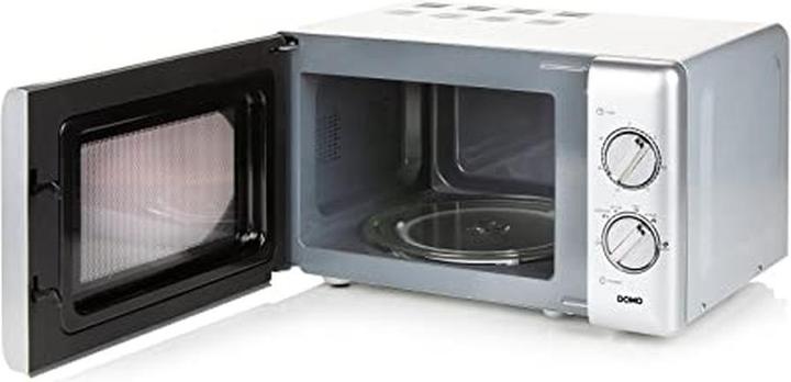 Produktbild Domo Mikrowelle DO3020 20Liter silber mit Auftaufunktion, 700Watt und Timer (20 l)