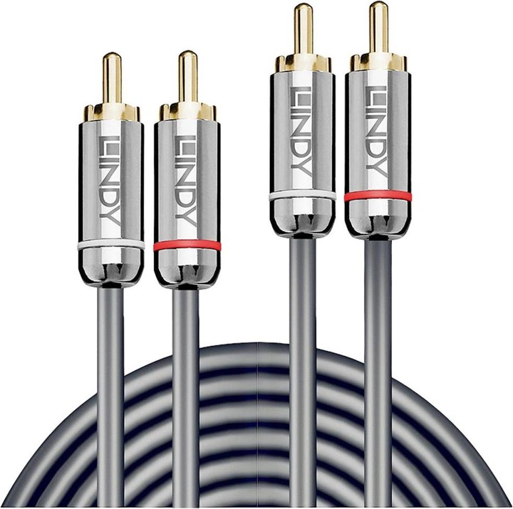 Productafbeelding Lindy Dubbele Phono Cromo Lijn (0.50 m, RCA)