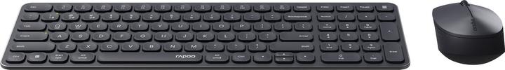 Produktbild Rapoo 9310m Keyboard + Mouse Comboset Qwerty(NL) Black (00226114) (US, Kabellos)