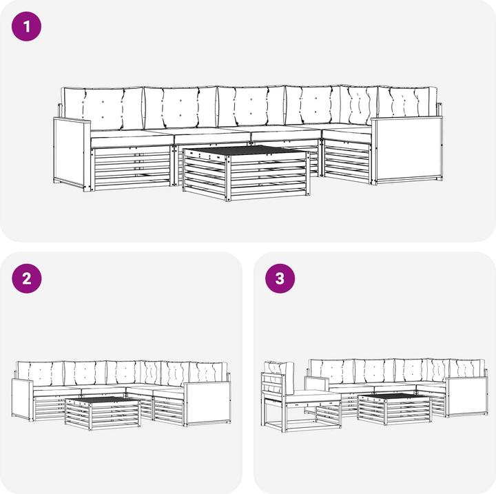 Produktbild vidaXL Outdoor-Sofa