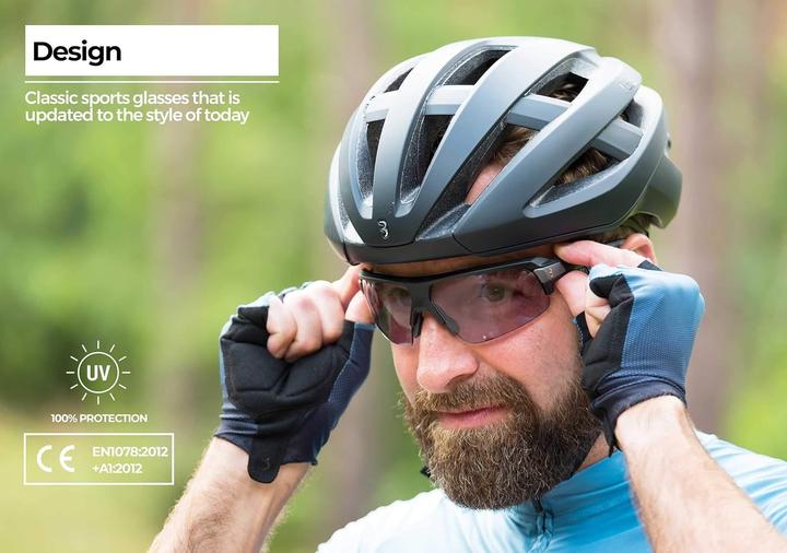 Actual product image BBB Impulse Reader PH BSG-64PH Cycling Goggles (Black, Transparent)