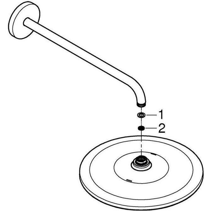 Thumbnail - Grohe, Duschbrause, Kopfbrause Set Rainshower Mono 310 26557000 31 cm inkl. Brausearm 42,2 cm chrom (19 l/min)