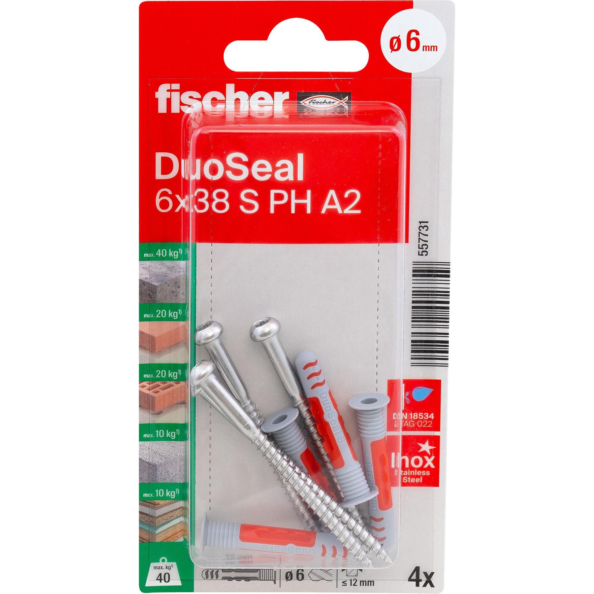 Thumbnail - Fischer, Dübel, DuoSeal 6x38 S A2 K (4) (4 Stk.)