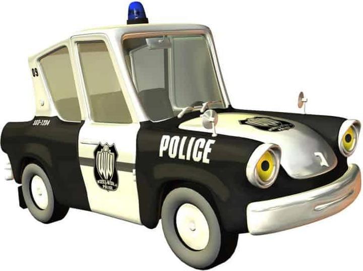 Produktbild Trenddeko Polizeiauto (60 x 46 cm)