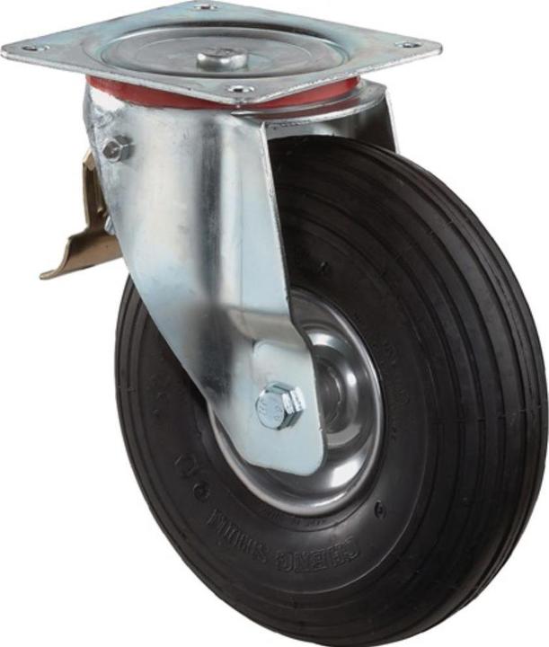 Actual product image BS Rollen Pneumatic wheel Wheel Ø 260 mm Load capacity 200 kg with screw-on plate Swivel castor Pneumatic