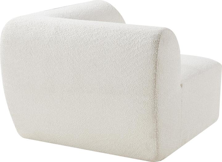 En.Casa Sofa-Modul Hurvas Eckelement Bouclé Cremeweiss (Corner sofa)