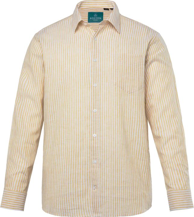 Actual product image Boston Park Leinenmix-Streifenhemd, Langarm, Kentkragen, Comfort Fit (8XL)