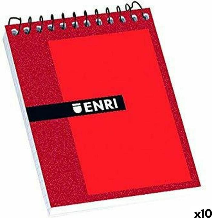 Actual product image Enri Schein notepad red 1/8 80 sheet 4 mm (10 pieces)