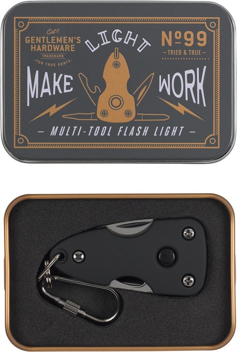 Immagine prodotto Gentlemen's Hardware Multiutensile tascabile con torcia (5 Funzioni)