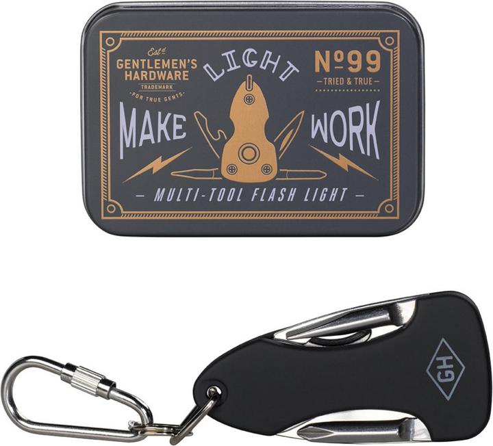 Actual product image Gentlemen's Hardware Pocket Multi-Tool with Flashlight (5 Functions)