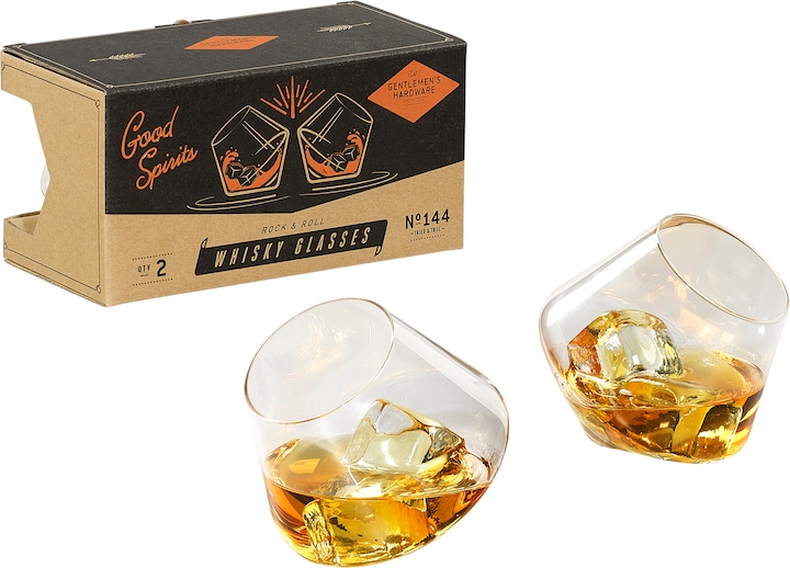 Gentlemen's Hardware Bicchieri da whisky a dondolo (23 dl, 2 x, Bicchiere da whisky)