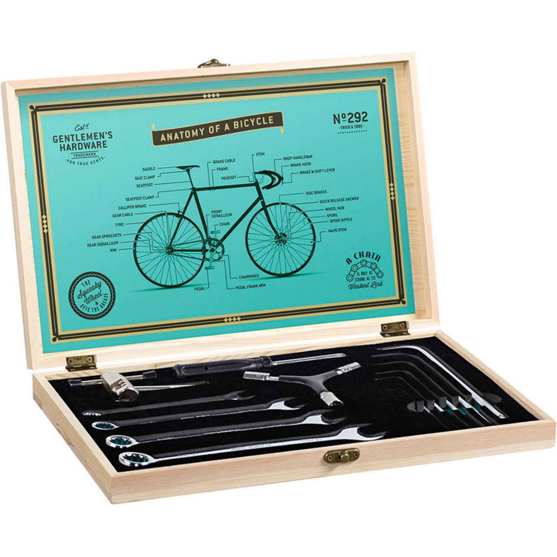Thumbnail - Gentlemen's Hardware, Multi-Tool, Bicycle Tool Kit in Wooden Box (17 Funktionen)
