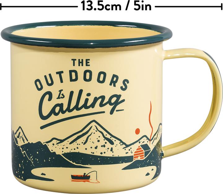 Actual product image Gentlemen's Hardware Enamel Mug - Outdoors is Calling (325 ml, 1x)