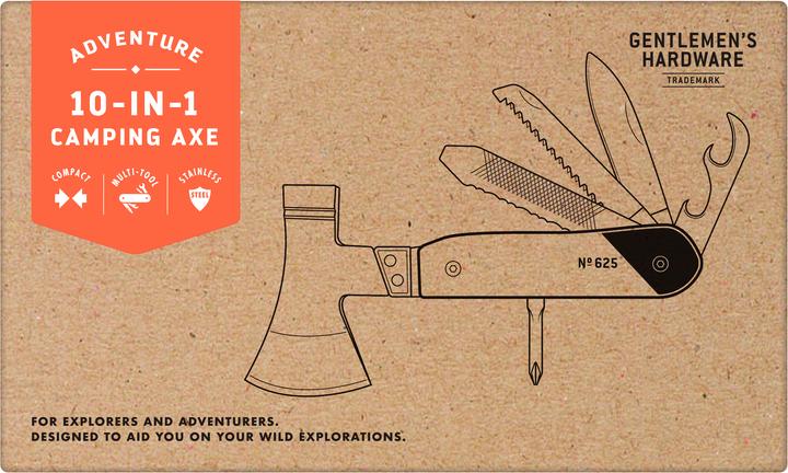 Gentlemen's Hardware Axe Multi-Tool (10 Fonctions)
