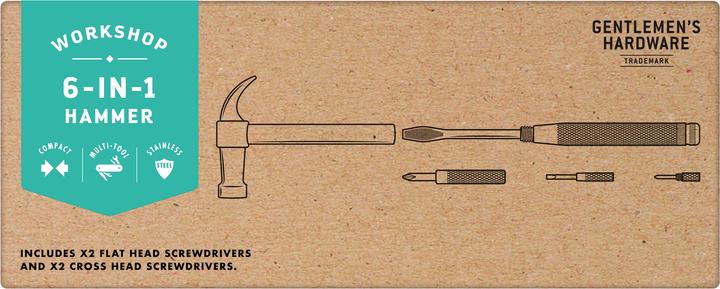 Gentlemen's Hardware Hammer Multi-Tool (6 Functions)