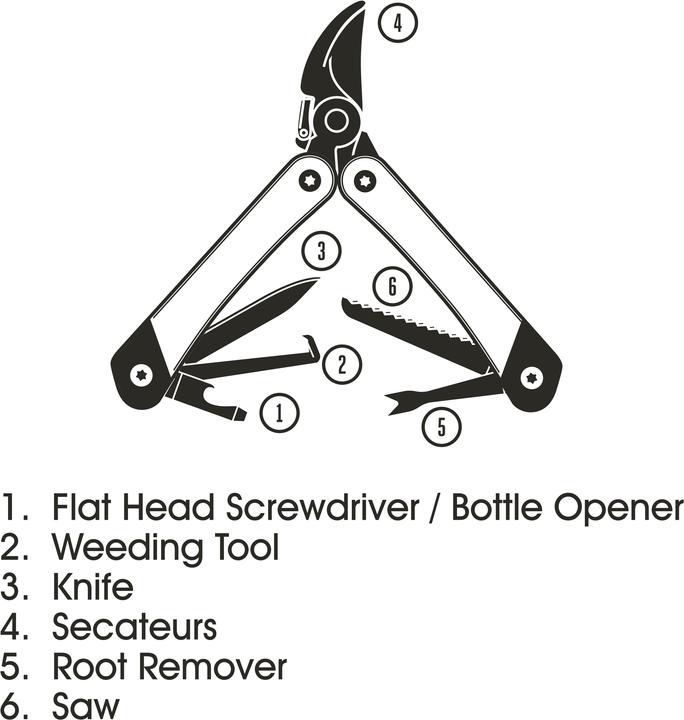 Image du produit Gentlemen's Hardware Garden Multi-Tool (6 Fonctions)