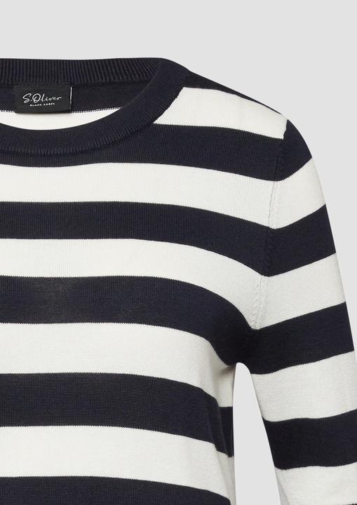 Produktbild s.Oliver Strickpullover Gestreifter Baumwollmix-Strickpullover (32)