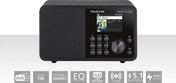 Image du produit Telestar DIRA M 1 A mobil (DAB+ DAB, FM, Radio Internet, Bluetooth, WiFi)