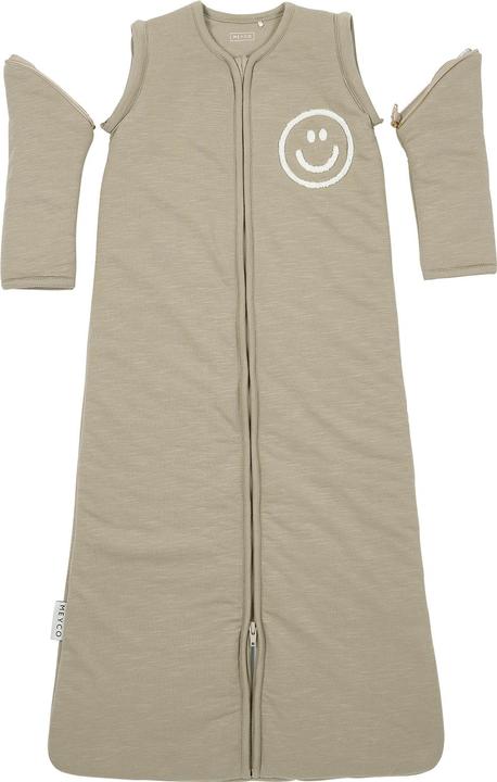 Produktbild Meyco Slub mit Smile Applikation babyschlafsack mit abnehmbaren ärmeln (90 cm, 2.5 TOG, Winter)