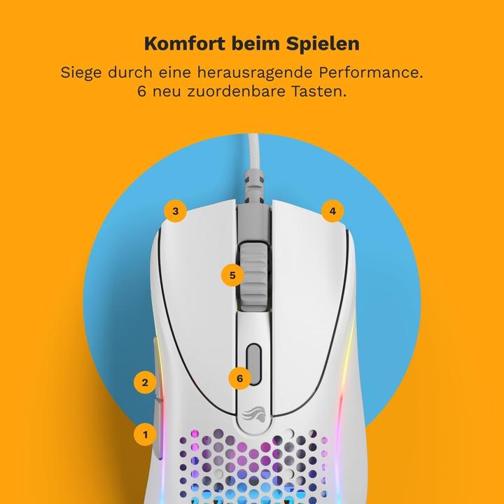 Actual product image Glorious PC Gaming Race Glorious Model D 2 gaming mouse - white (Cable)