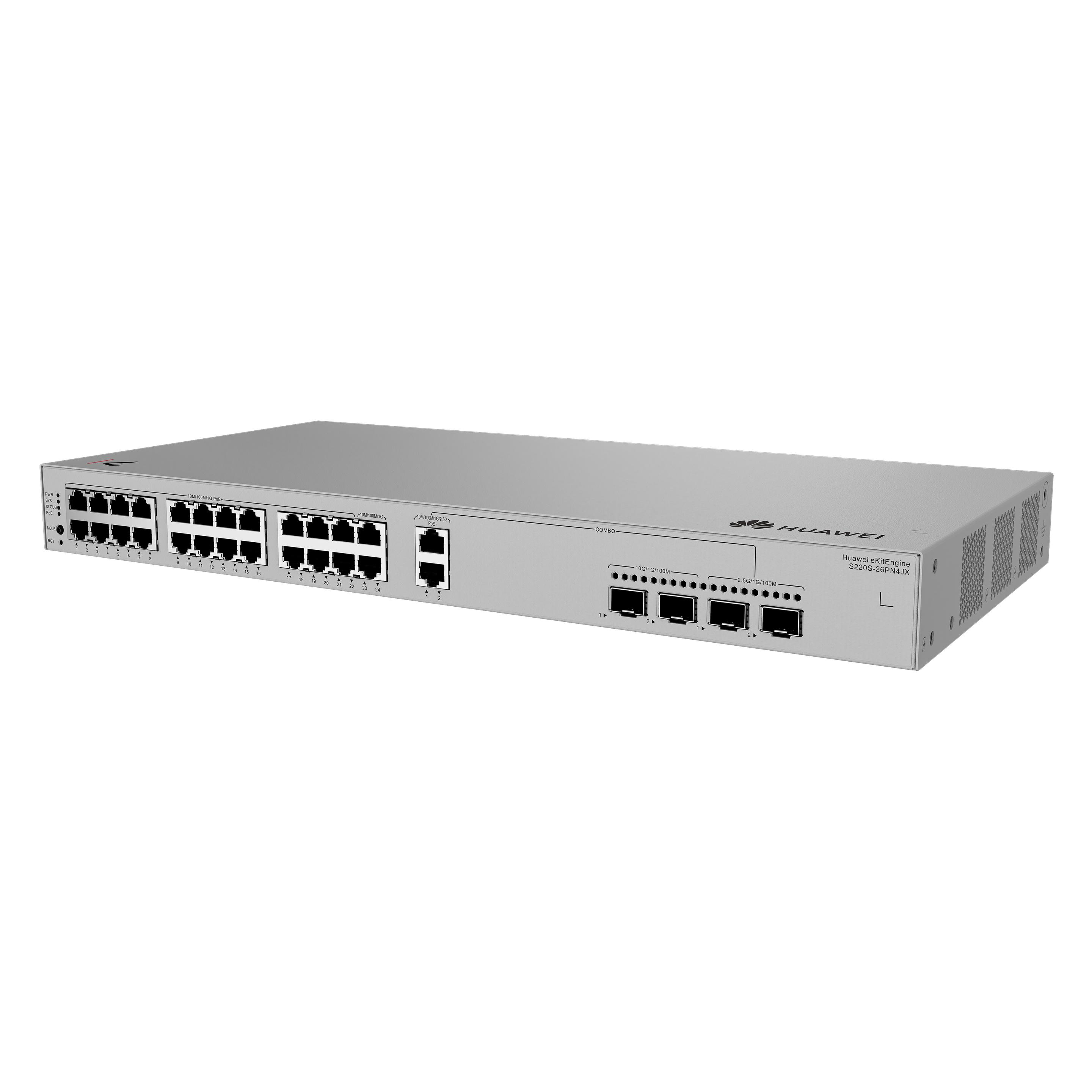 Huawei Data Communication S220S-26PN4JX S220S-26PN4JX S220S-26PN4JX 24x10/100/1000BASE-T ports 22xPo