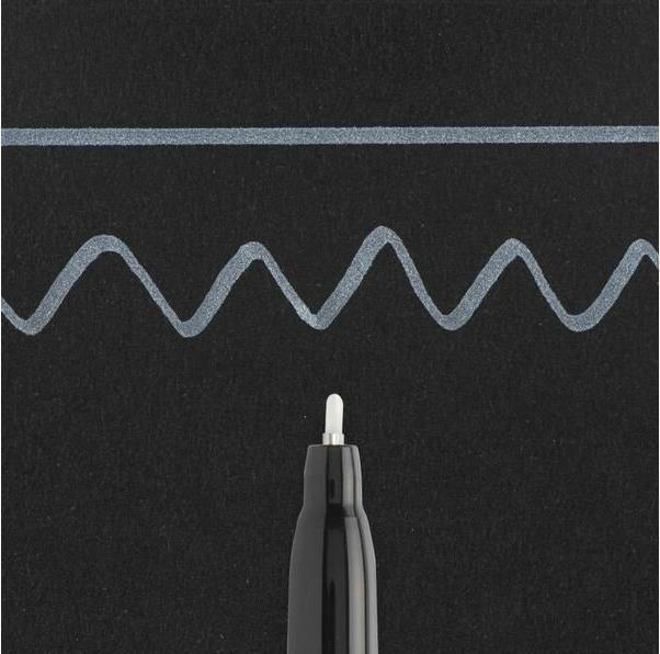 Actual product image Sakura Calligraphy Marker 1.8 mm F, White (1x)