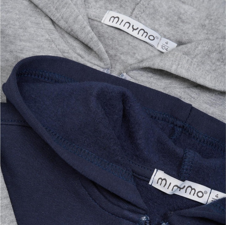 Actual product image Minymo Sweat jacket set of 2 greymelange size 116 (116)