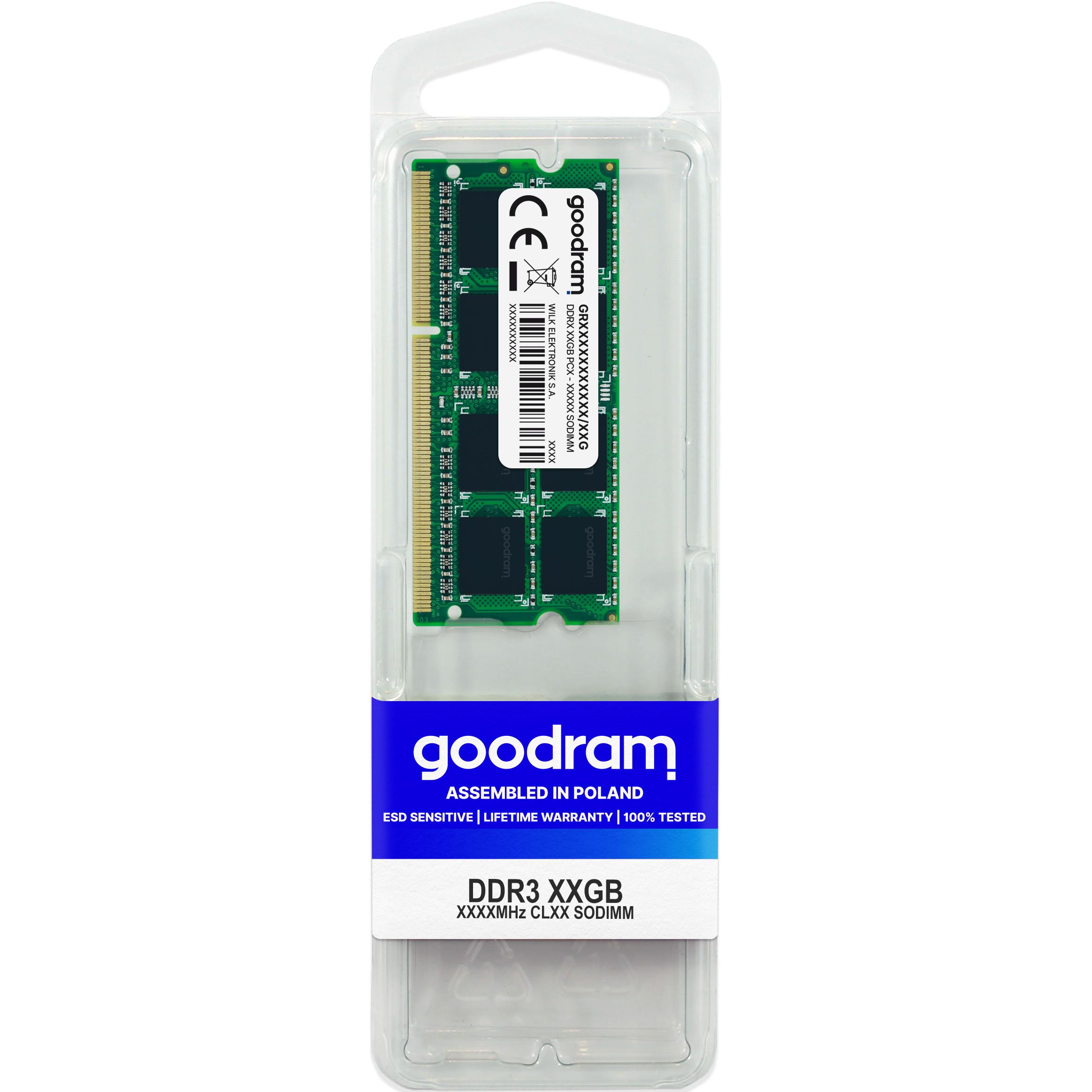Goodram GR1600S3V64L11S (1 x 4GB, 1600 MHz, DDR3-RAM, SO-DIMM), RAM, Grün