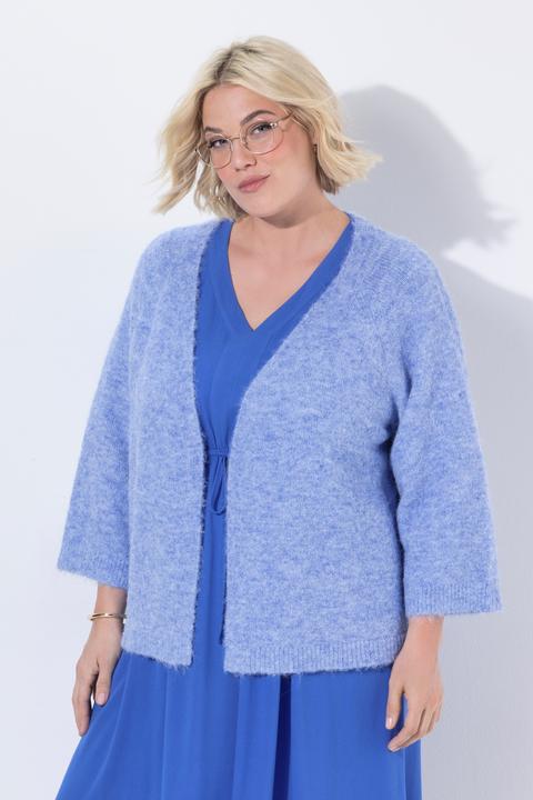 Produktbild Ulla Popken Strickjacke, kuschelweich, ohne Verschluss, 3/4-Arm (62)