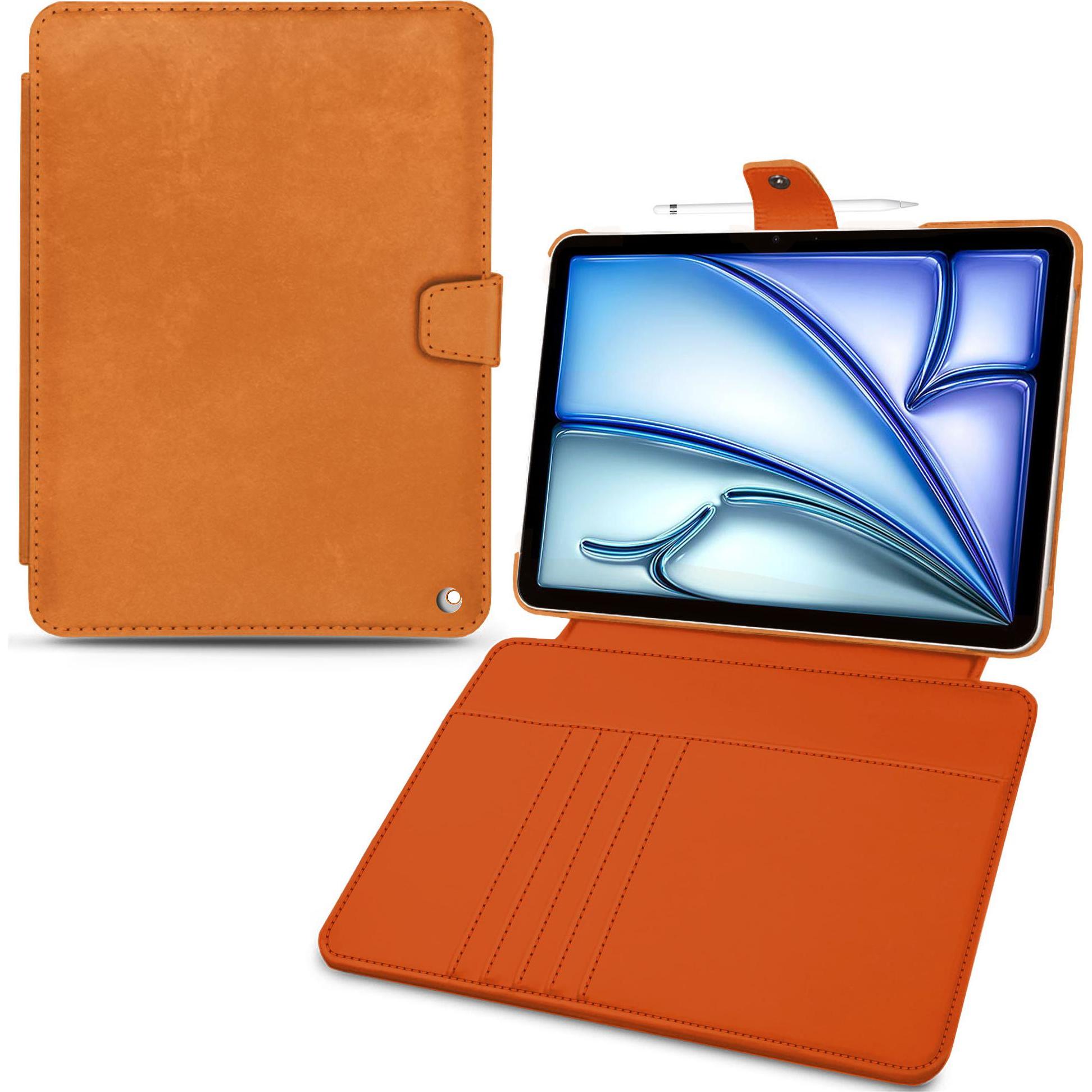 Noreve Lederschutzhülle Wallet (iPad Air 2022 (5. Gen), iPad Air 2020 (4. Gen)), Tablet Hülle, Orange
