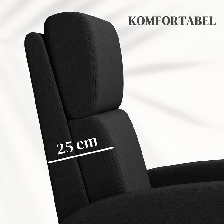 Produktbild Homcom Relaxsessel Polyester, Mehrschichtenplatte Schwarz