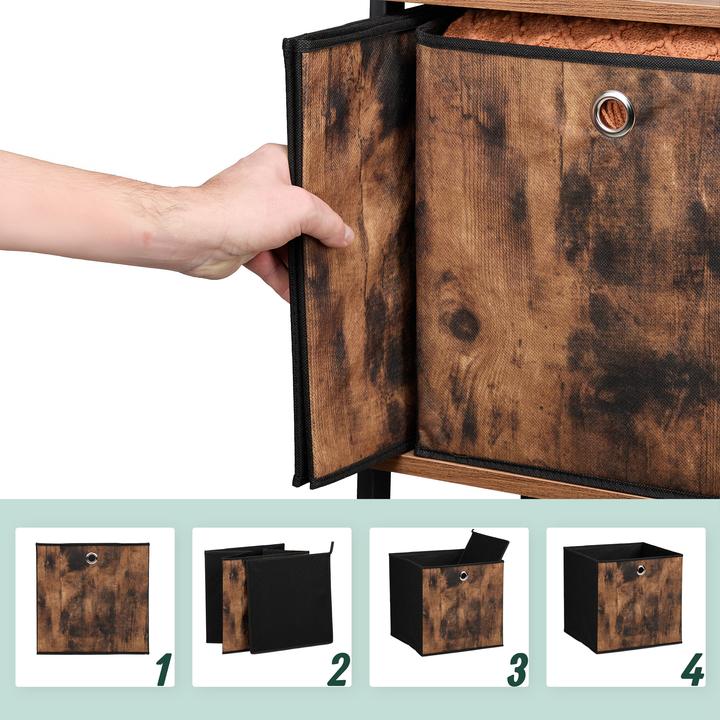 Actual product image Relaxdays 6x storage box (33 x 33 x 33 cm, 36 l)