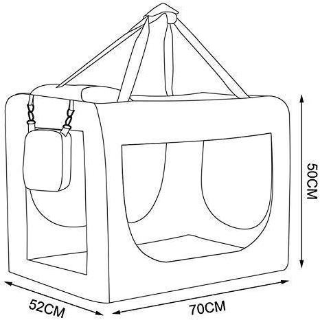 Actual product image Dibea Double Dog Transport Box (Cat, Dog, Foldable, Lockable, Breathable, Washable)