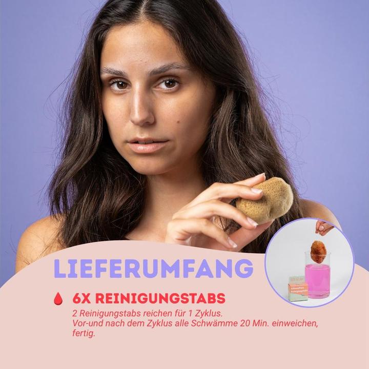 Produktbild Hera Organics Reinigungstabs für Menstruationsschwamm (Normal)