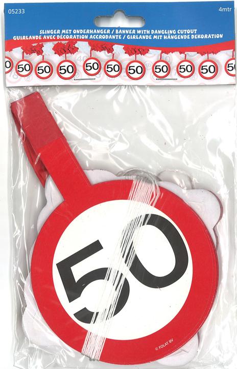 Image du produit Folat Girlande Verkehrsschild 50 Jahre (1 pcs)
