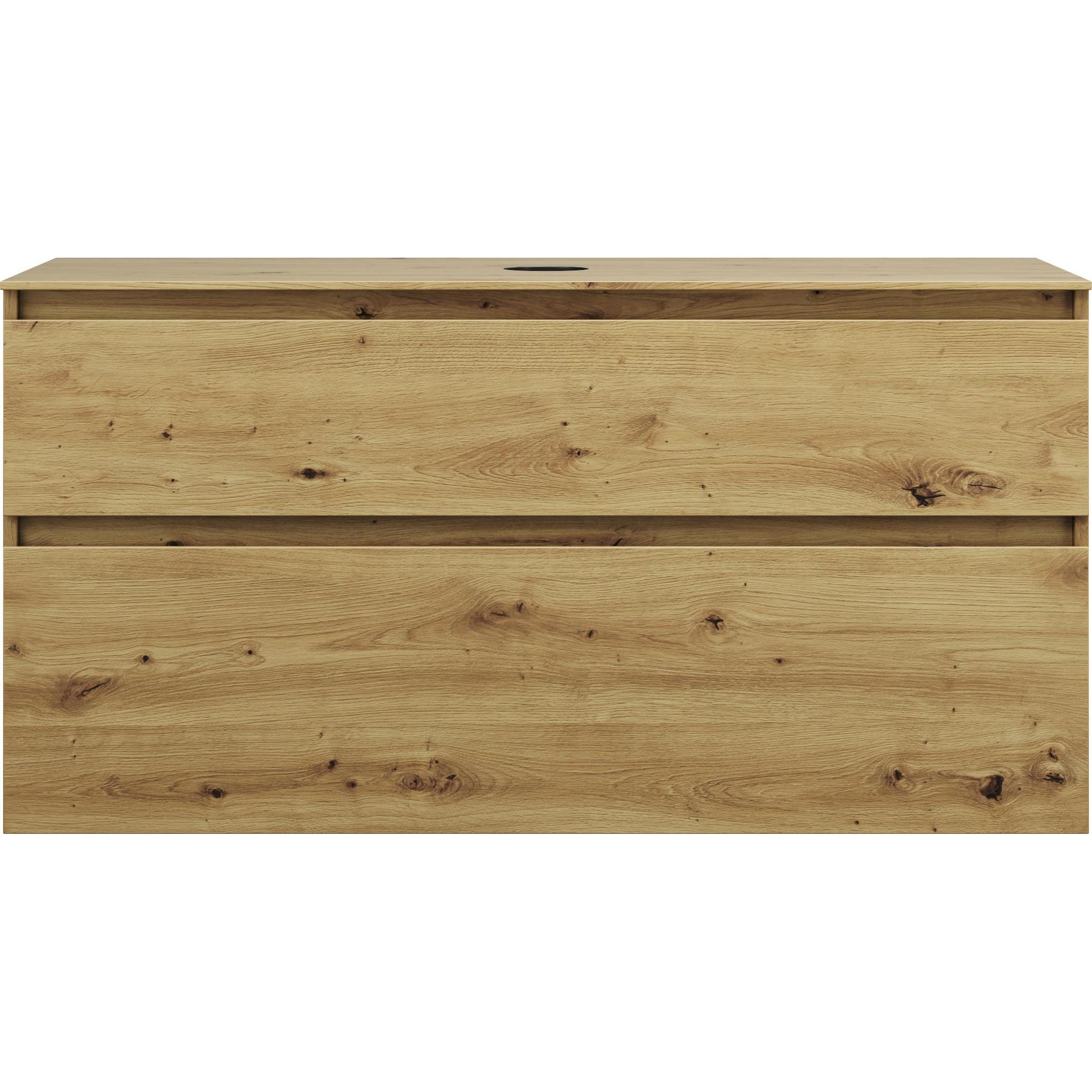burgbad, Waschtischkonsole, Lin20 Waschtischunterschrank inklusive Konsolenplatte, 2 Auszüge, Tiefe 487mm, 1202x487x661