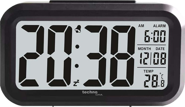 Technoline techno line WT400 digitaler Quarzwecker mt Nachtlicht und Temperaturanzeige