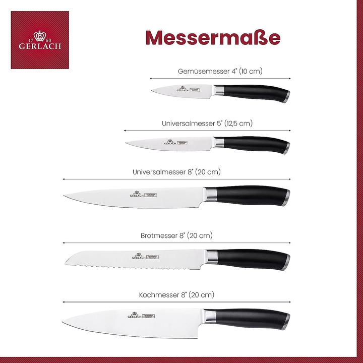 Produktbild Gerlach G02-991AM-ZENB-05PU-S2S1-01 Deco Black, Messerblock, Edelstahl