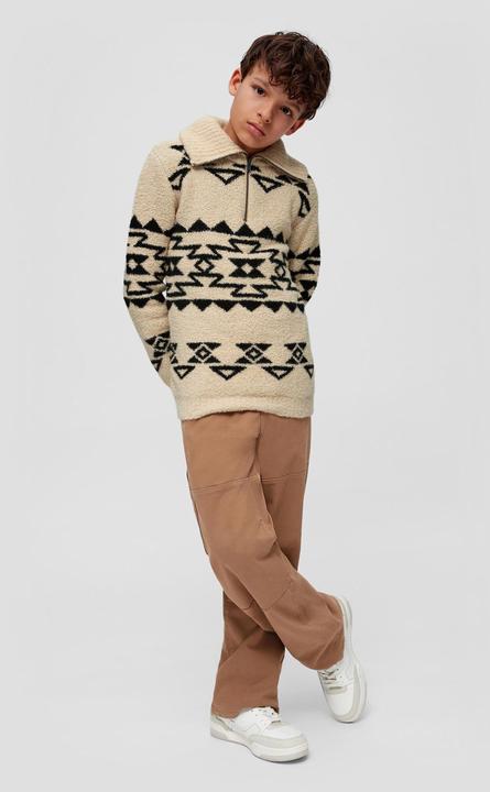 Immagine prodotto s.Oliver Strickpullover Bouclépullover mit Troyer-Kragen (M)