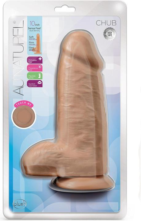 Produktbild Blush Novelties Au Naturel Chub - Realistic 10 Inch Sensa Feel Dual Density Dildo - 3" Thick FlexiSh