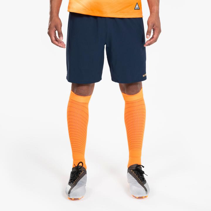 Produktbild Kipsta Damen/Herren Fussball Shorts - CLR marineblau/orange (XXL)